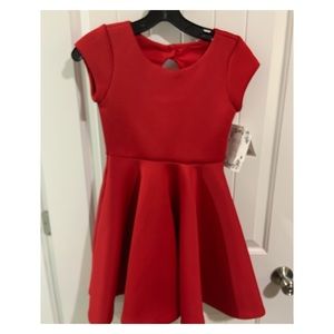 NWT Red Girls Dress size 12 (scuba Material)